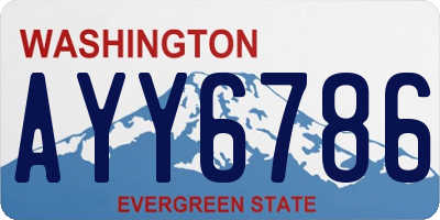 WA license plate AYY6786