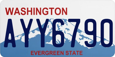 WA license plate AYY6790