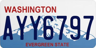 WA license plate AYY6797