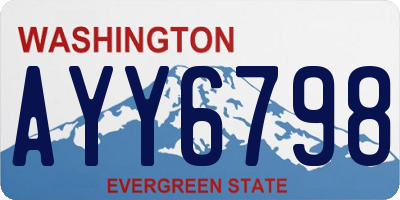 WA license plate AYY6798