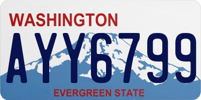 WA license plate AYY6799