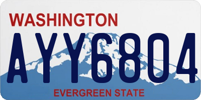 WA license plate AYY6804