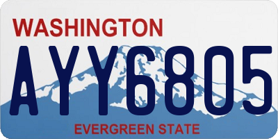 WA license plate AYY6805