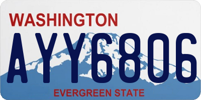 WA license plate AYY6806