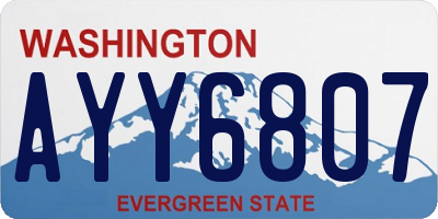 WA license plate AYY6807