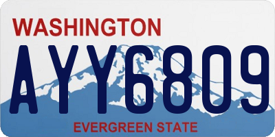 WA license plate AYY6809