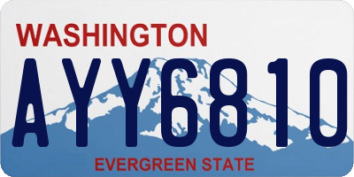 WA license plate AYY6810