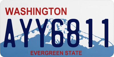 WA license plate AYY6811