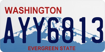 WA license plate AYY6813