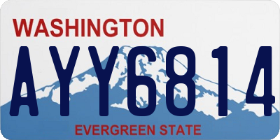 WA license plate AYY6814