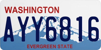 WA license plate AYY6816