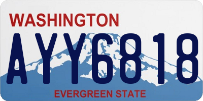 WA license plate AYY6818