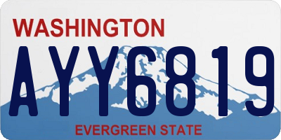 WA license plate AYY6819