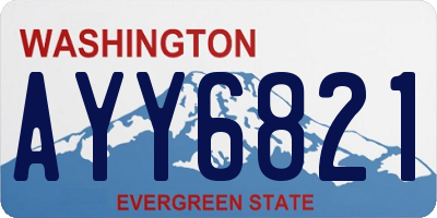 WA license plate AYY6821