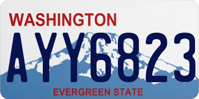 WA license plate AYY6823