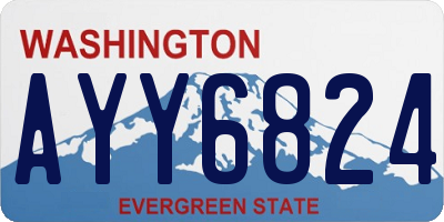 WA license plate AYY6824