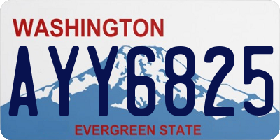 WA license plate AYY6825