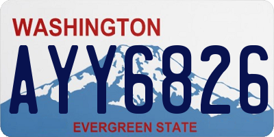 WA license plate AYY6826