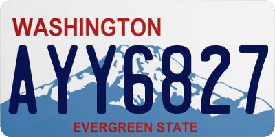 WA license plate AYY6827