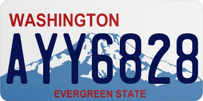 WA license plate AYY6828