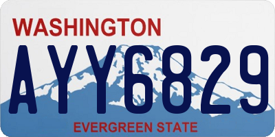 WA license plate AYY6829