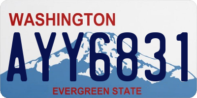 WA license plate AYY6831