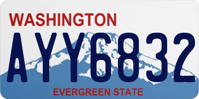 WA license plate AYY6832