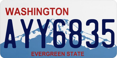 WA license plate AYY6835