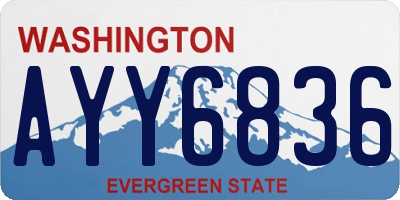 WA license plate AYY6836