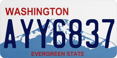 WA license plate AYY6837