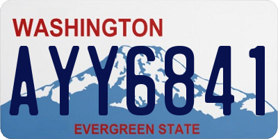 WA license plate AYY6841