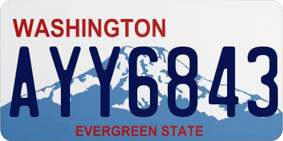 WA license plate AYY6843