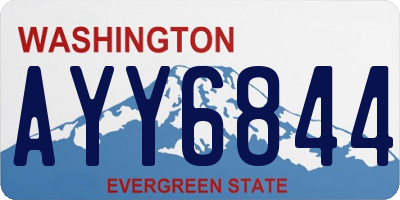 WA license plate AYY6844