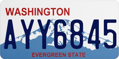 WA license plate AYY6845