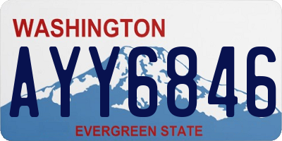 WA license plate AYY6846