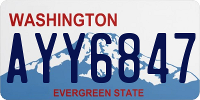 WA license plate AYY6847