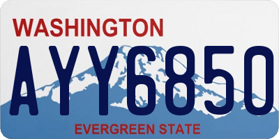 WA license plate AYY6850