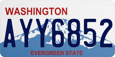 WA license plate AYY6852