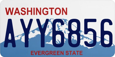 WA license plate AYY6856