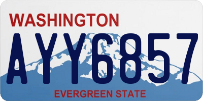 WA license plate AYY6857