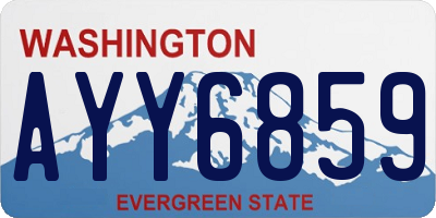 WA license plate AYY6859