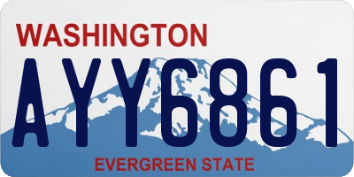 WA license plate AYY6861