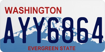 WA license plate AYY6864