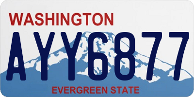 WA license plate AYY6877