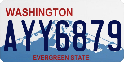 WA license plate AYY6879