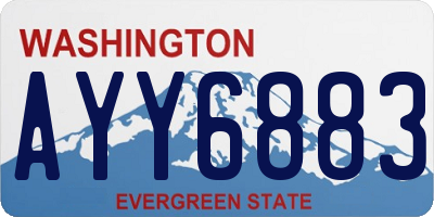 WA license plate AYY6883