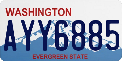 WA license plate AYY6885