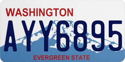 WA license plate AYY6895