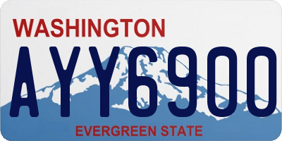 WA license plate AYY6900