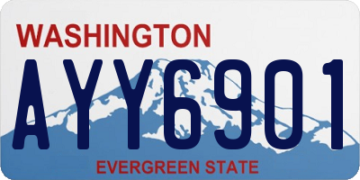 WA license plate AYY6901